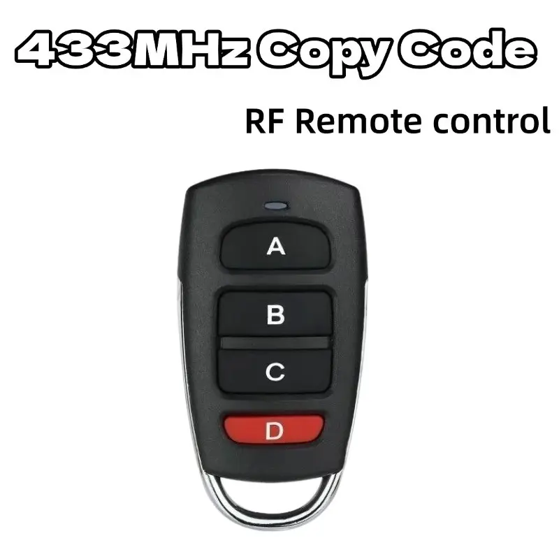 433mhz RF Remote Control, 4 Key Copy Code Transmitter, Garage Door Opener, Gate Roller Shutter Universal Emitter, Wireless RF Sender, Universal Compatibility