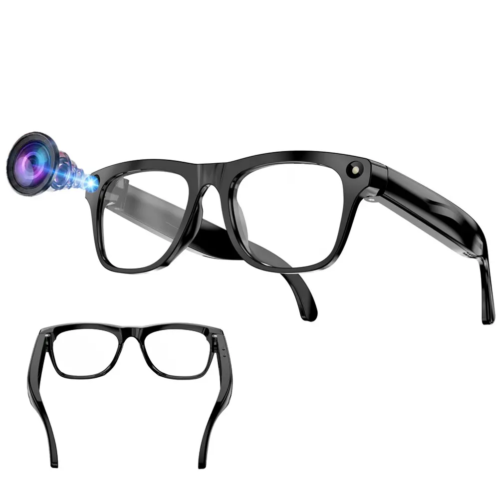 Smart Glasses,8MP Camera,One Click Audio recording,First Person Video Shooting,Bluetooth Calling and Music Playback,AI Real Time Translation and Simultaneous Interpretation,WiFi Transfer, 290Mah Battery ,3Lenses Total