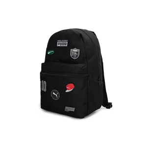 Puma Printed Solid Fabric Backpack for Men and Women – Casual Style in Black