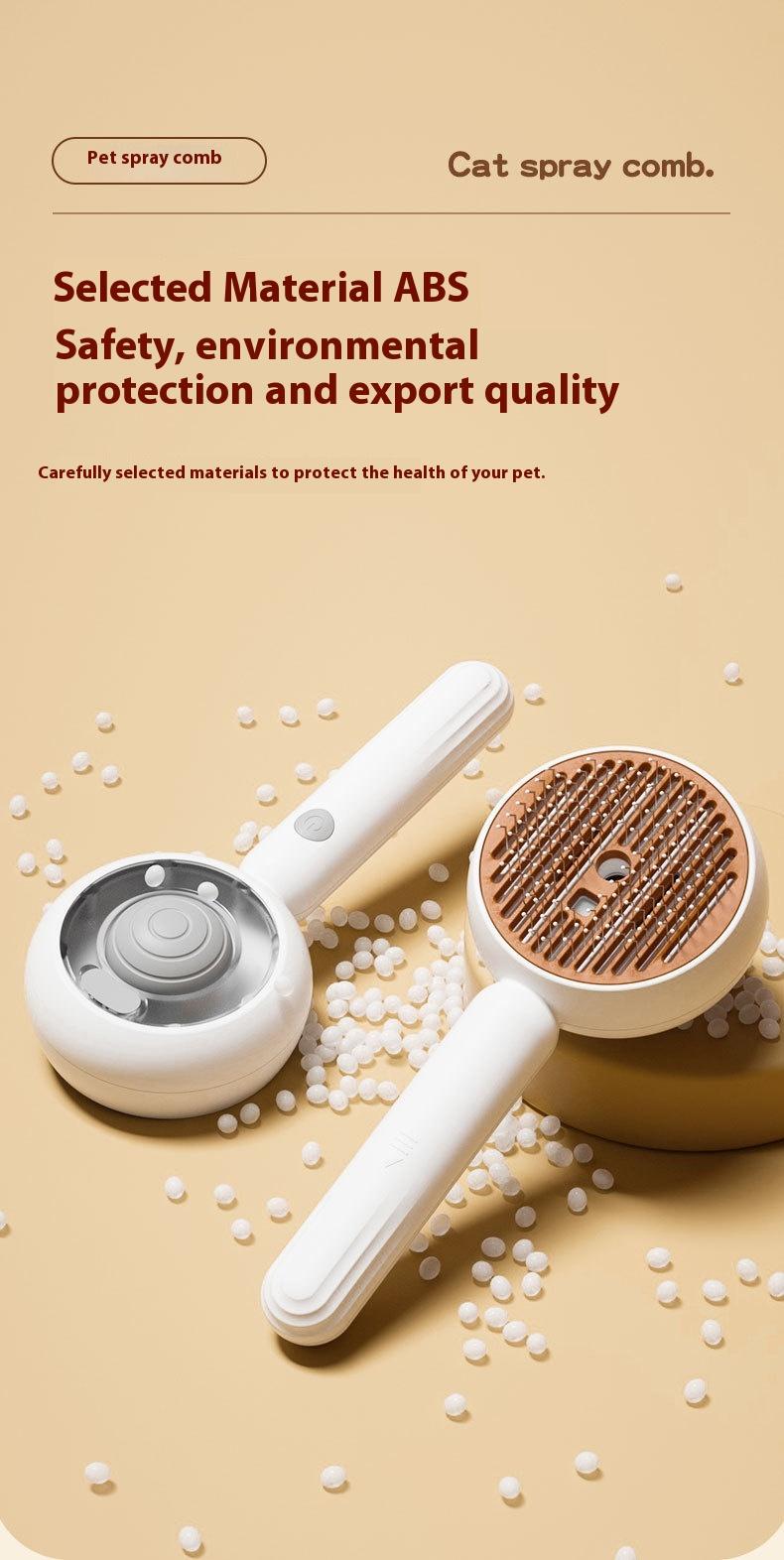 Dog and Cat Steam Brush - Professional Pet Grooming Tool with Fine Mist, Reduces Shedding & Static, One-Touch Self-Cleaning Deshedding Comb for Home Use