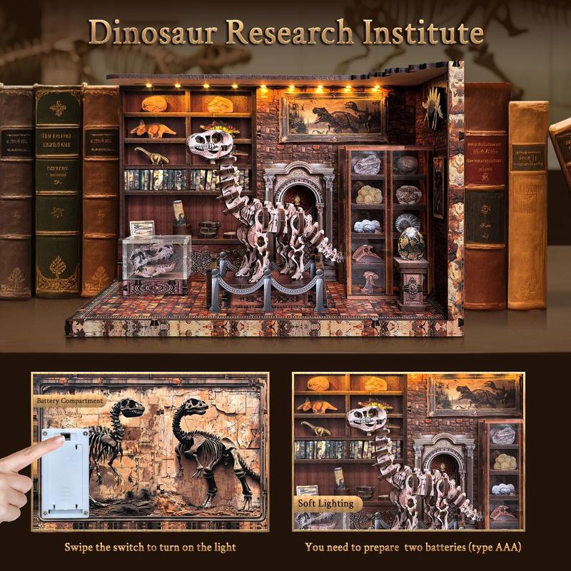 DIY Book Nook Kit, Miniature House Model Set, 3D Wooden Puzzle, Desktop Decoration, Birthday Gift, Christmas Present, Home Decor