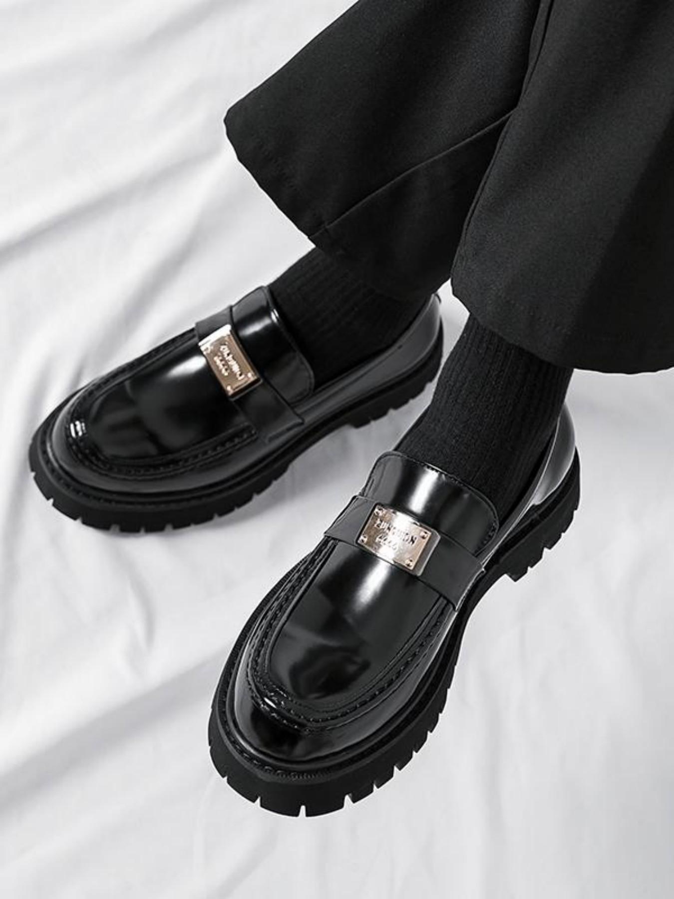 Men's Business Style Classic Solid Color Loafers, 2024 New Style Fashionable Round Toe Slip-on Loafers for Work Office, Male All-match Commuter Shoes for Daily Wear Footwear