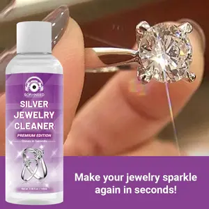 High-quality silver jewelry cleaning solution, quickly removes oxidation, brightens and polishes, deeply eliminates stains and dust, special maintenance agent for gold, silver, diamond and gem ornaments, restores your jewelry to brilliant luster