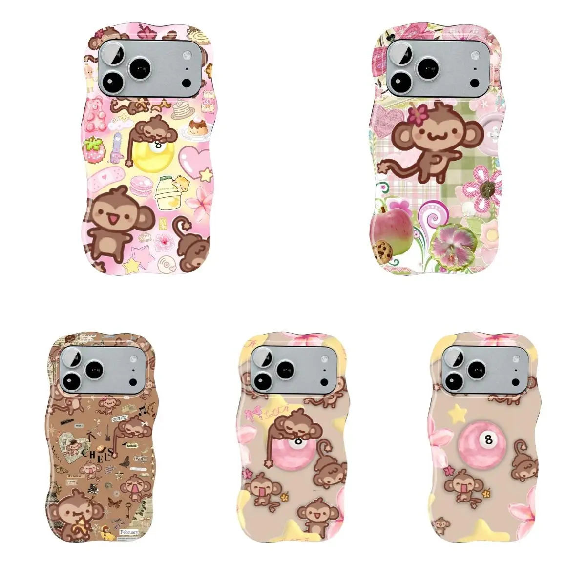 Monkichi Super-Cute, Drop-Resistant Phone Case — Fun Monkey Collage Protective Cover — Compatible with iPhone 11–17 Pro Max/Plus Series & Samsung Galaxy S23– Series