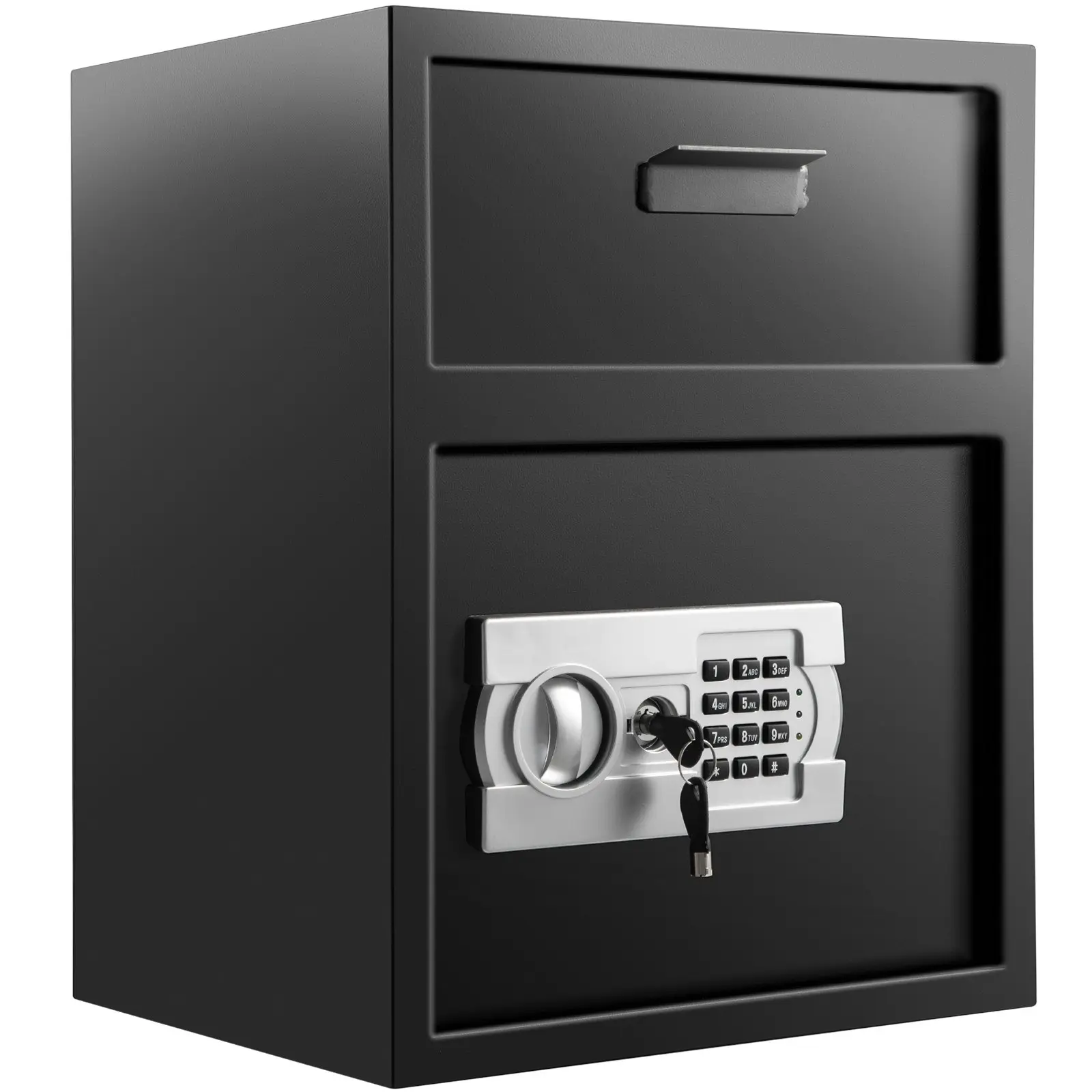 【DealsForYouDays】VEVOR Digital Depository Safe 1.7 Cubic Feet Made of Carbon Steel Electronic Code Lock Depository Safe with Deposit Slot with Two Emergency Keys Depository Box for Home Hotel Restaurant and Office