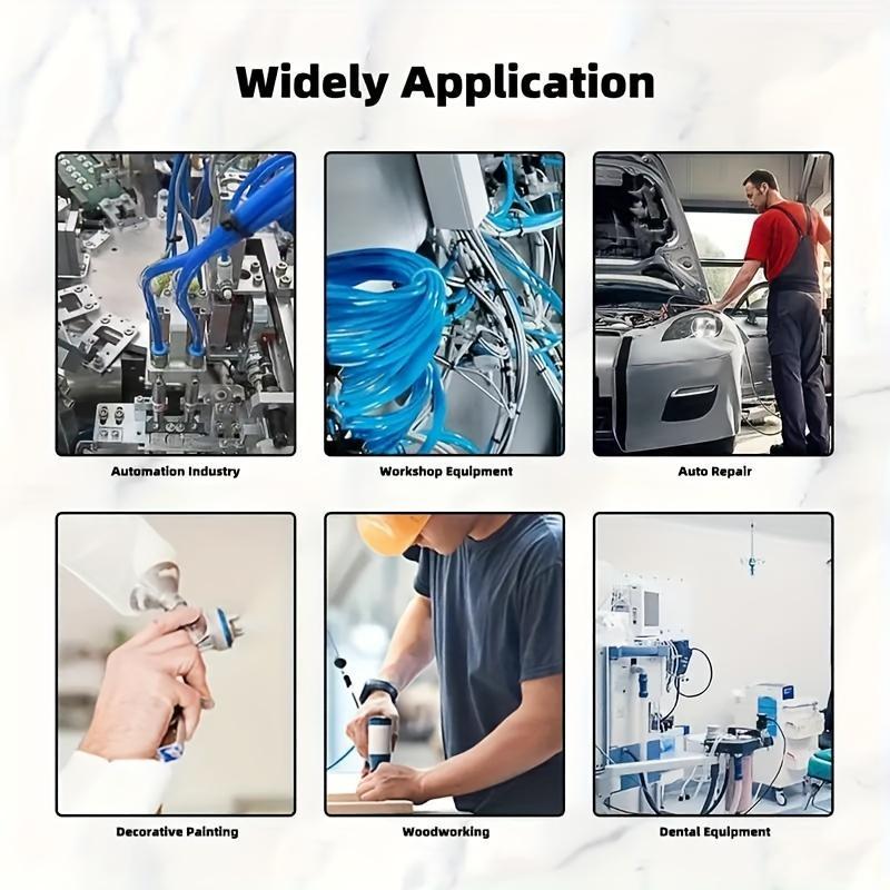 Quick-Connect Air Hose Fittings Kit, 80-Piece/Box Universal Thread Leak-Resistant Fittings for 5/32, 1/4, 5/16, 3/8 and 1/2 inch Tubes, Easy Installation