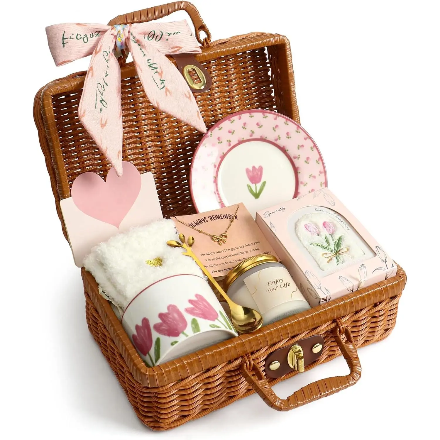 Birthday Gifts for Women Self Care Spa Basket with Mug, Mother's Day Gift Christmas Anniversary Retirement Farewell Gift for Her Wife Sister Mom Grandma Friend Girlfriend Coworker Teacher Nurse   party favor