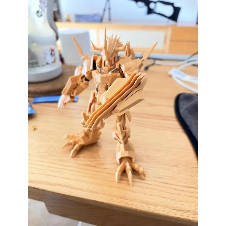 17CM Anime War Greymon Digimon Kit GK DIY White Assembly GK Model Statue Toys Collection Gifts