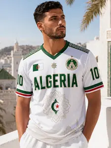 2026 African 9-Nation Theme Football No.10 Jersey (Morocco, Côte d'Ivoire, Egypt, Ghana, Tunisia, South Africa, Cape Verde, Algeria, DR Congo) Essential Fan T-shirt. A men's and women's sportswear and casual wear T-shirt