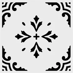 12" x 12" Reusable Large Pattern Wall Stencils for Painting, Simple Tile Floor Stencils for Home Decor