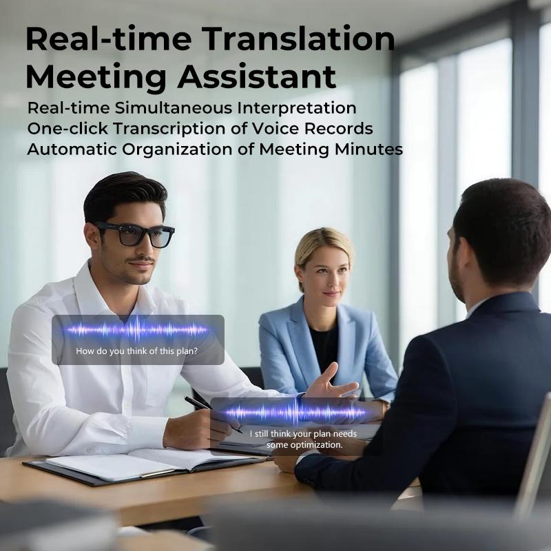 Bluetooth Wearable Smart Glasses (Photochromic Sunglasses) - 8MP Cam Digital Camera, Button Touch Adjustment, UV Protection, 160+ Languages Real-Time Translation, Hands-Free Photography/Video Recording, Casual Travel Outdoor Use