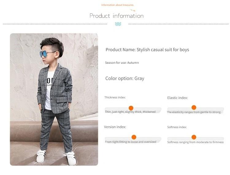 2024 New Trendy Autumn Outfit for Boys, Stylish Casual Suit for Older Children.