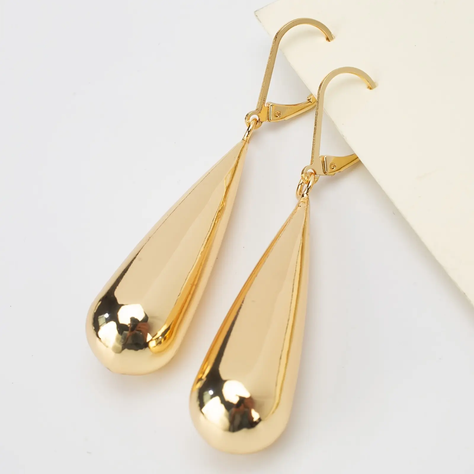 Long Teardrop Earrings, 18K Gold Plated Copper Earrings, Suitable for Daily Wear, Weddings, Dates, Parties, and Vacations, Minimalist Elegant Earrings, Hypoallergenic Earrings,  Fashion Gift