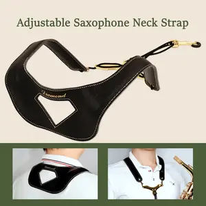 Adjustable Saxophone Shoulder Strap, Universal Medium Alto Sax Strap, Dual-Shoulder Load Distributor, Bendable Design, Music Instrument Accessory