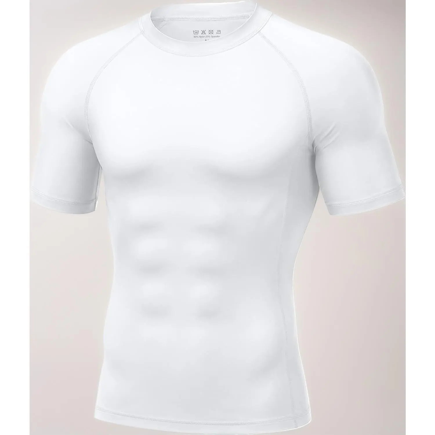 Men's BJJ Rash Guard Short Sleeve, UPF 50+ Jiu Jitsu Compression Base Layer Swim Shirts for MMA No Gi Surfing