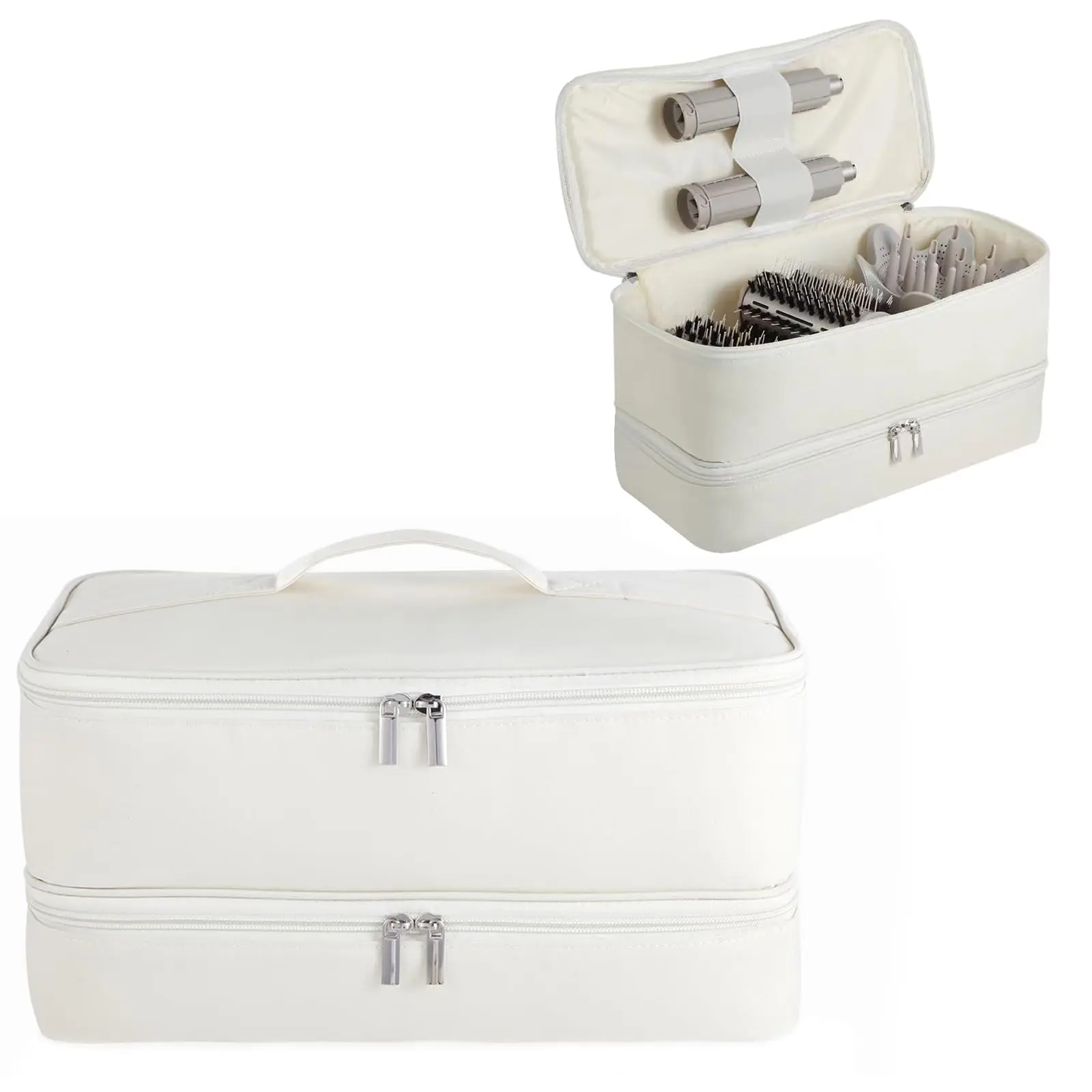 Double Layer Storage Case For Shark Flexstyle, Travel Carrying Case For Shark 430/440 Flexstyle, Organizer Bag For Shark Flexstyle/Dyson Airwrap Styler Attachments