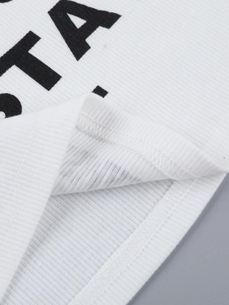 Women's Letter Print Tank Top, Casual Sleeveless Top for Summer, Ladies Clothes for Daily Wear, Womenswear