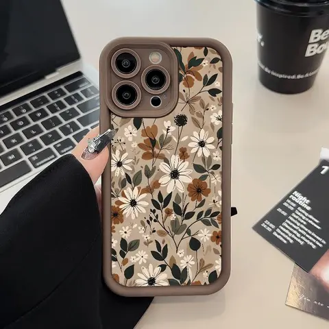 Soft Silicone Multi-Model Smartphone Casing - Flower Design for iPhone 18 ProMax,17 Air,16 ProMax,15 Plus,14,13,12,11 - Rugged, Durable, Shockproof, Anti-Scratch Cellphone Cover Protector for Women, Gift (QXB235)