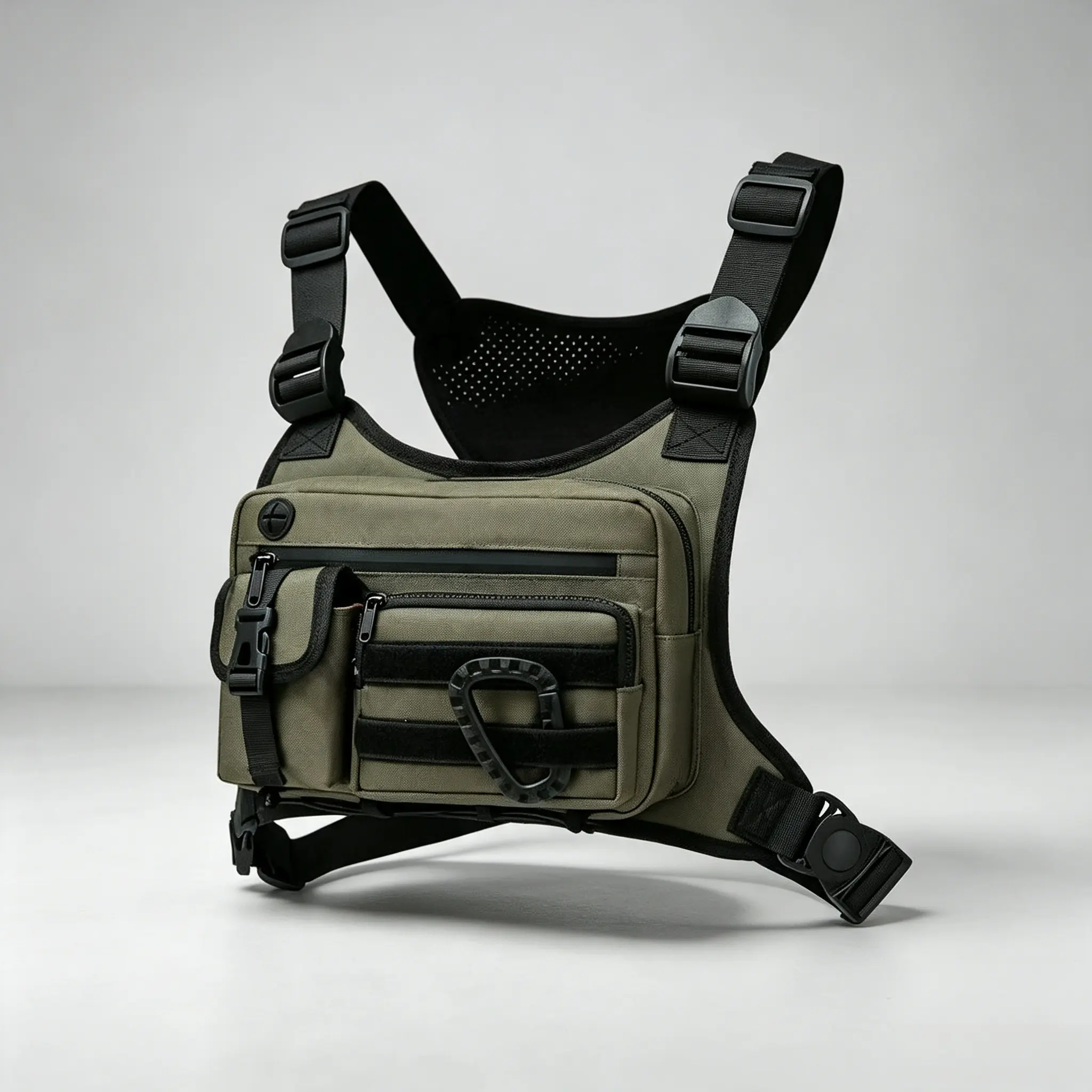 Men'S Tactical Chest Bag, Running Double Shoulder Backpack, Multifunctional Vest Strap, Tactical Vest, Waterproof And Wear-Resistant