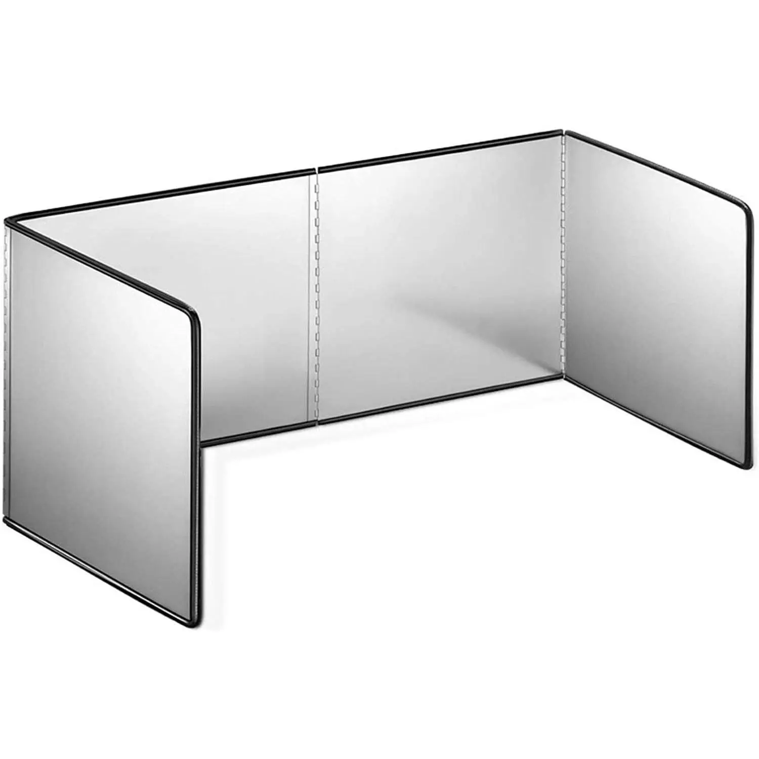 4 Sided Oil Splatter Guard, Grease Splatter Screen, 31.5"Dx15.8"Wx11.8"H | Heavy-Duty Stainless Steel Stove Splash Guard, Foldable Oil Proof Baffle Fry Wall Splash Guards, Folds Flat, Heat Safe