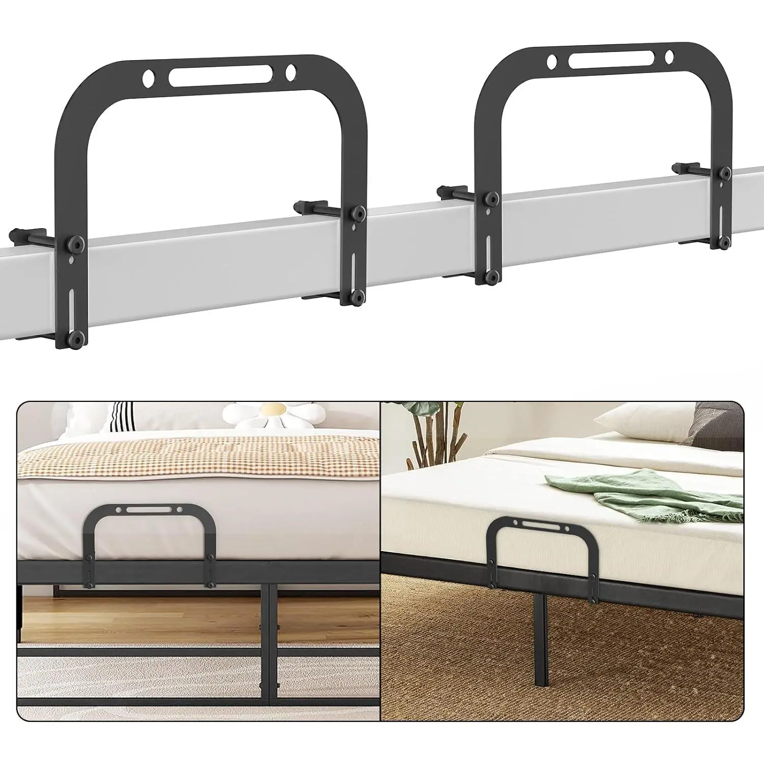 Mattress Slide Stopper,  2 Pack Non-Slip Gripper Retainer Bar | Mattress Holder for 1.5 "x 2.9" Bed Frame to  Sliding