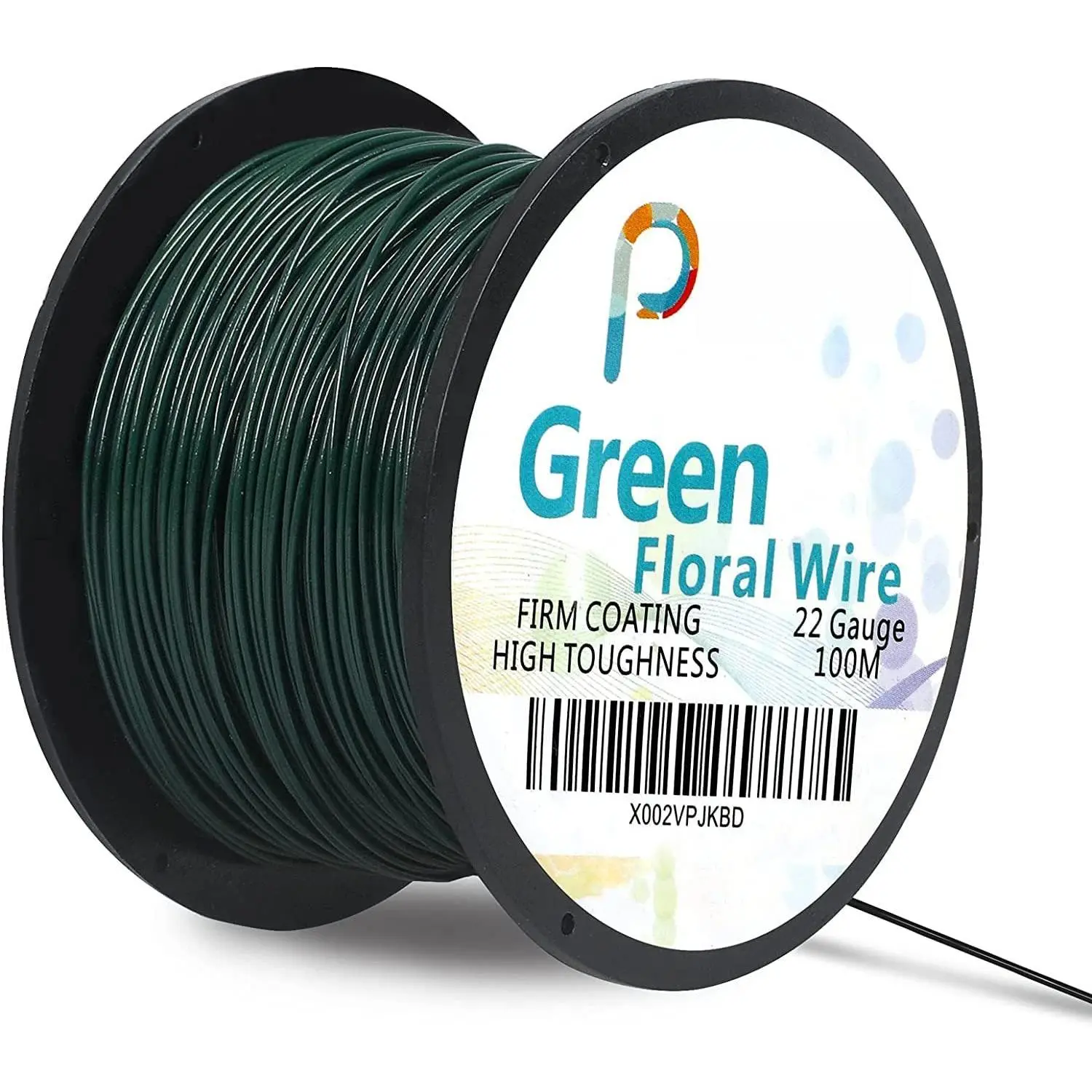 Floral Wire, 110 Yards 22 Gauge Green Florist Wires, Flexible Green Wire Paddle Wires for Crafts, Christmas Wreaths Tree, Garland and Floral Flower Arrangements