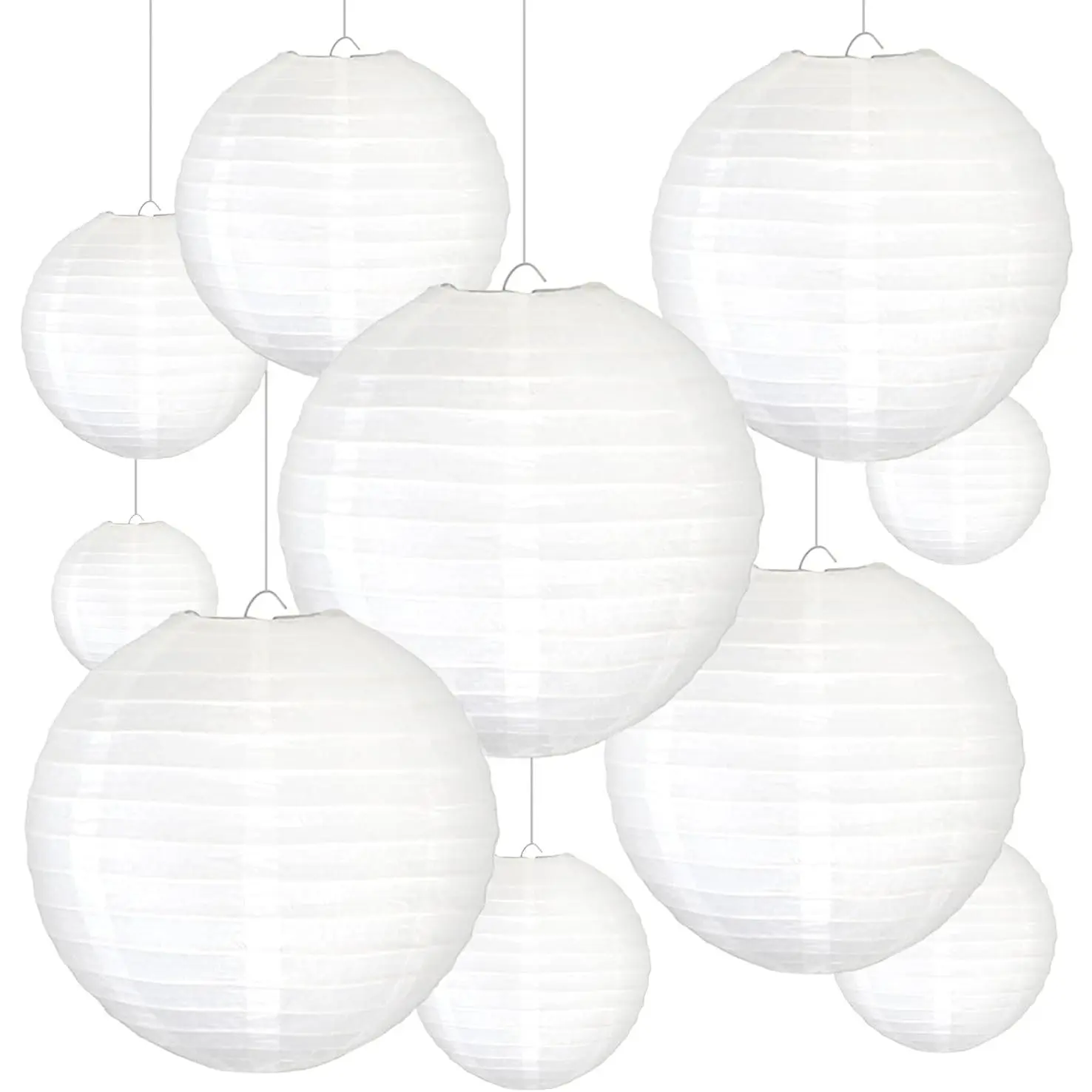 6 inch White Paper Lanterns (Pack of 10) -  Chinese/ , Party & Wedding Decorations