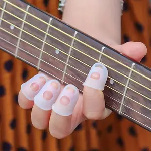 10pcs Guitar Finger Protectors, Silicone Finger Guards for Beginners, String Pressing Protection, Strumming Guard, Guitar Accessories