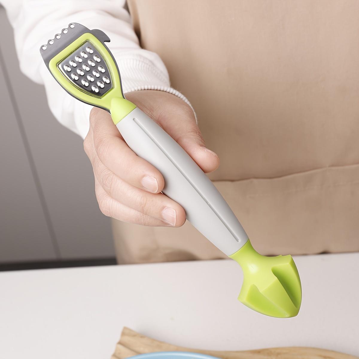 1pc, Lemon Peeler Graters, Citrus Squeezer, Stainless Steel Lemon Zester, Fruit Reamer, Soft Handle Multifunctional Grater, Lime Oranges Grapefruit Fruits Peeling Knife, Kitchen Tools Kitchen Accessories