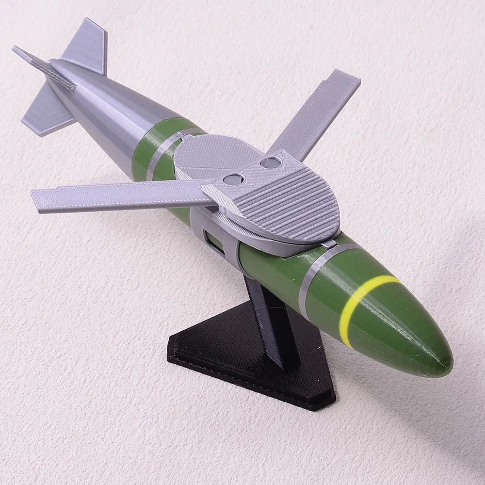 JDAM-ERGBU-62/32 Glider Bomb 1:15 Scale Model, Foldable Wings, High-Fidelity 3D Printed Guided Missile Replica, Tactical Military Gift
