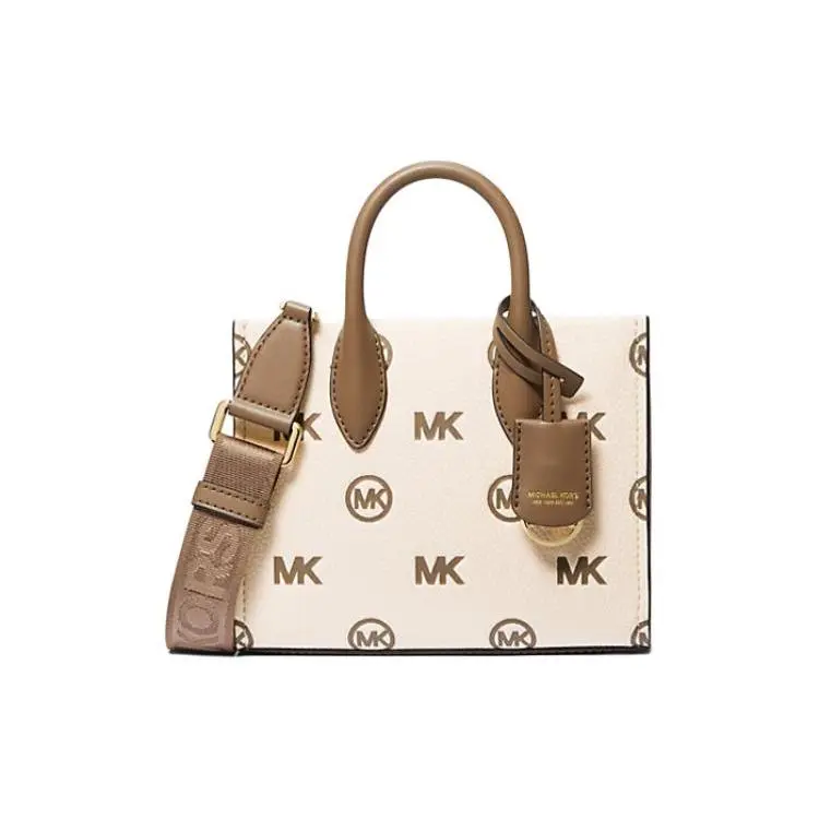 Michael Kors MK Mirella Logo-Embossed Adjustable Strap Zip-Tote Bag for Women – Polyurethane – Multi-Color