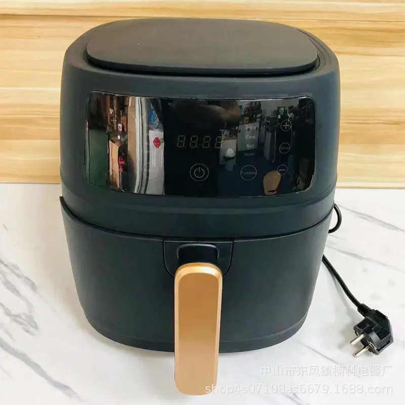 8L Large Capacity Multifunctional Smart Air Fryer with LCD Touch Screen for Convenient Household Food Cooking