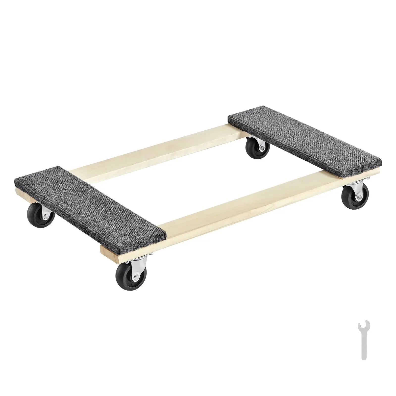 Heavy-Duty Furniture Dolly With 1000 Lb Load Capacity And 18 By 30 Inch Platform, Four 3-Inch Polypropylene Swivel Casters For Smooth Rolling, Moving Cart For Heavy Furniture, Home Cleaning, Office And Workshop Use