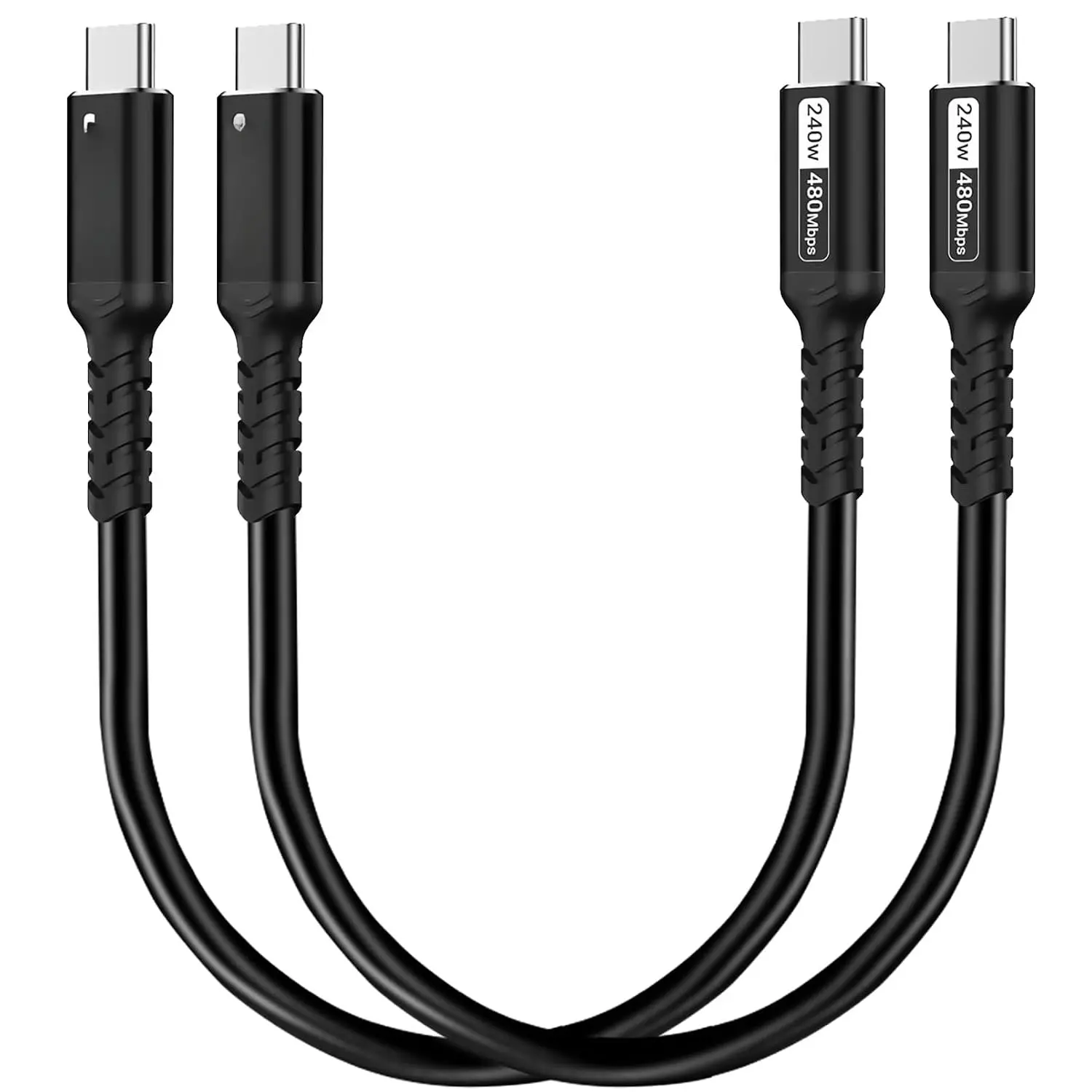 USB C to C (1FT, 2packs) 240W   USB C  Compatible with  16/15 Pro Max, MacBook, XPS, Surface
