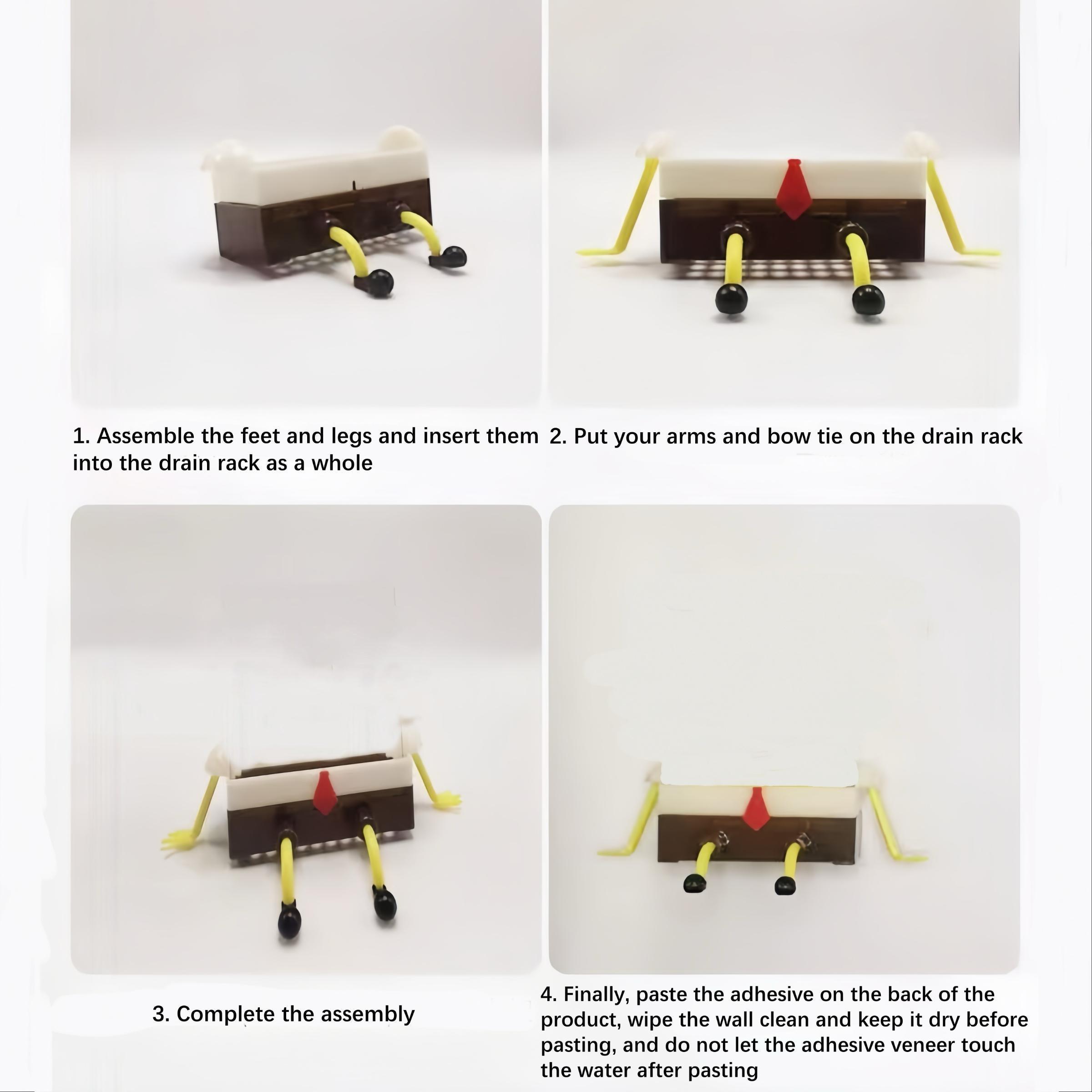 Cute Lightweight Plastic Sponge Holder, Cartoon Design Soap Dish Rack for Bathroom Organization, Bathroom Essentials Accessories, Essential Bath Accessory for Home & Dorm