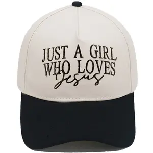 Aesthetic "Just A Girl Who Loves Jesus" Baseball Cap - Trendy Christian Hat