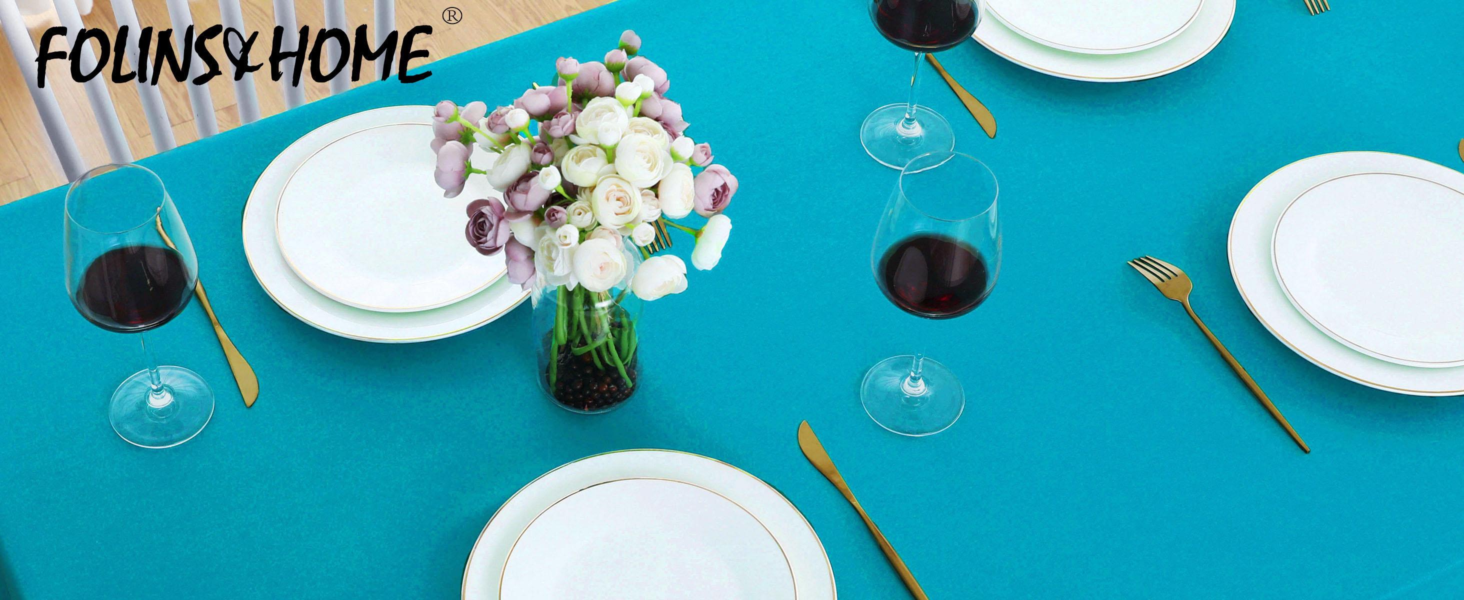 Teal Rectangle Tablecloth Wrinkle Free Waterproof Polyester Table Cloths Spillproof Heavy Duty and Washable Table Cover for Party, Banquet, Indoor and Outdoor-Square/Rectangular Teal Rectangle Tablecloth Wrinkle Free Waterproof Polyester Table Cloths Spillproof Heavy Duty and Washable Table Cover for Party, Banquet, Indoor and Outdoor-Square/Rectangular