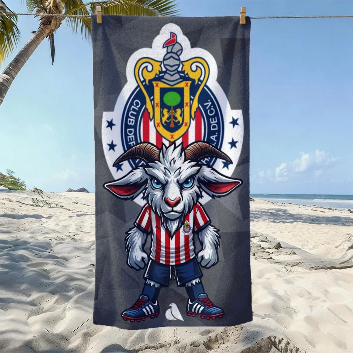 Mexico Rams Team Ultra-Fine Fiber Beach Towel, Travel Towels, Lightweight Quick-Dry Sand-Resistant, Ideal for Pool, Beach, Travel, Camping, Quick Drying Absorbent