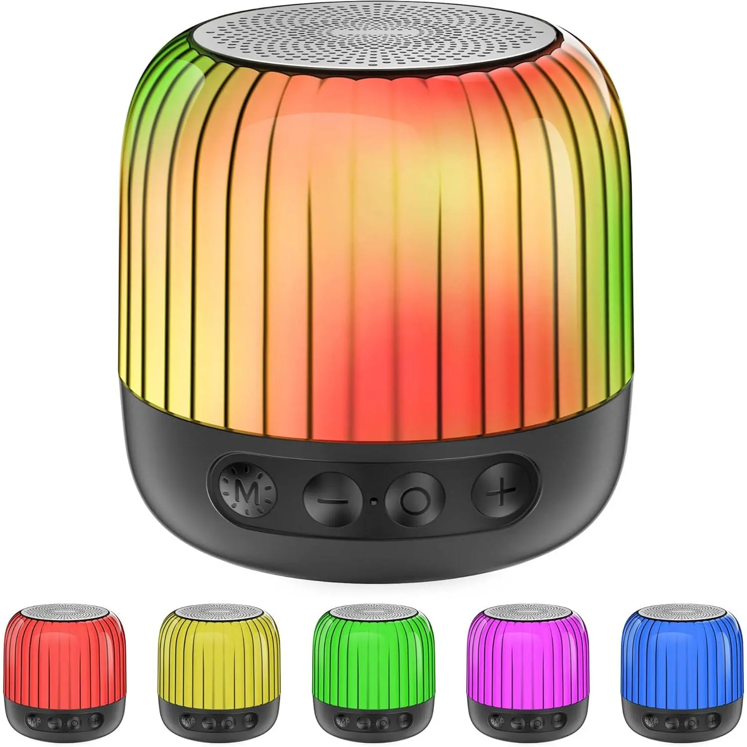 Speaker, Multicolor Changing Bedside Lamp, LED Table Lamp, -in Mic, Support TF Card, MP3 Player,  Gifts for Girls Boys Teens Women Men  Christmas