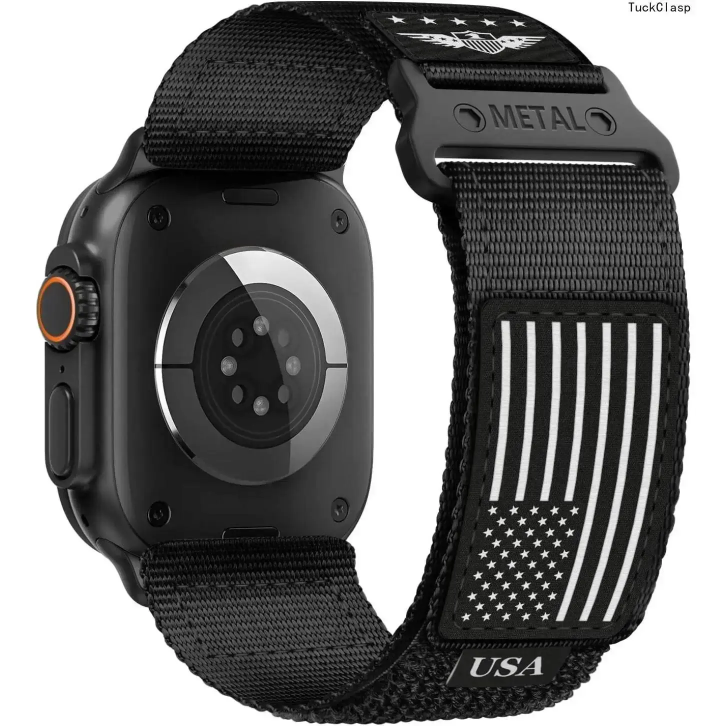 2026 New Rugged Nylon  Band, Compatible with Ultra 2/Ultra 3, Series 11/10/9/8/7/6/5/4/3 & SE, Soft Woven Star-Stripes Flag Wrist Strap for Men, Fits 49mm 46mm 45mm 44mm 42mm iWatch