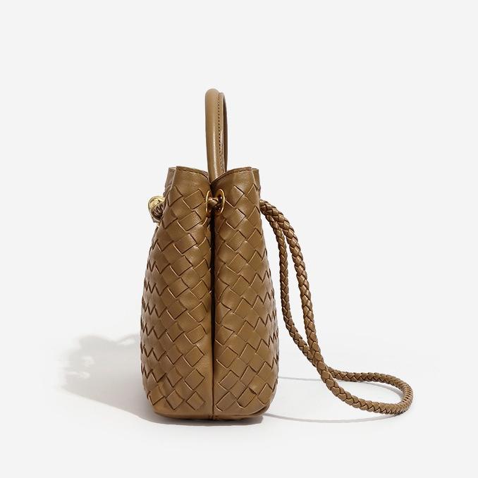 6197 Hand-woven Large-capacity Handbag 2025 New PU Leather Shoulder Messenger Women's Bag