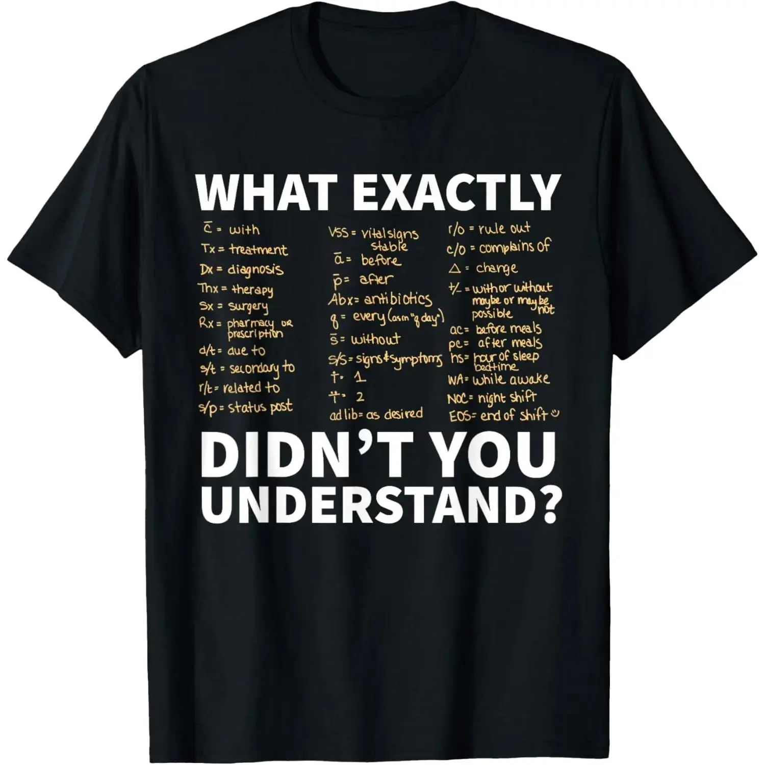 100% Cotton Nurse Shorthand Shirt, Nurse or Nursing Student T-Shirt T-Shirt
