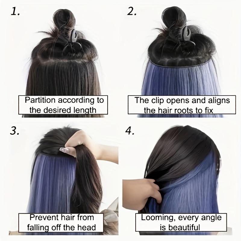 Extra Long 55.5cm One Piece Clip In Hair Extensions Long Straight Synthetic Hairpiece Easy Application For Daily And Festival Wear