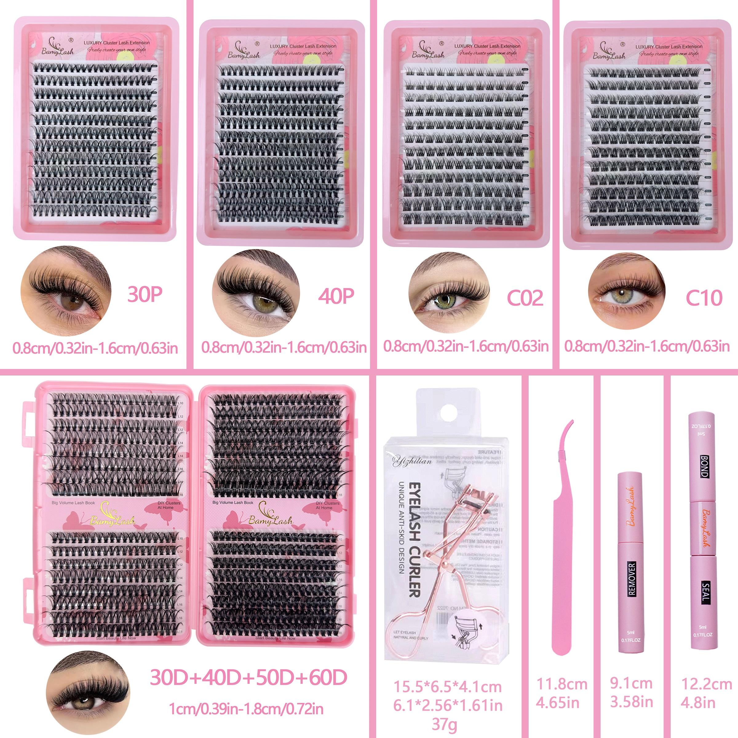 Mixed Length Individual Volume False Eyelashes Kit, 1 Set Natural Look Eyelash Extensions, Self Grafting Curl Eyelashes, Eye Makeup Enhancement False Eyelashes, Cosmetic Eyelash Clusters