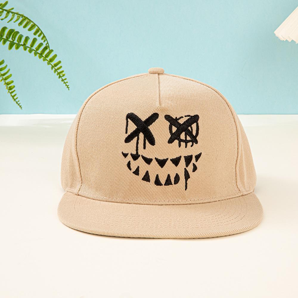 2026 New Cross-Border Hip Hop Flat Bill Baseball Cap Funny Halloween Pumpkin Ghost Devil Hat for Street Dance Outdoor
