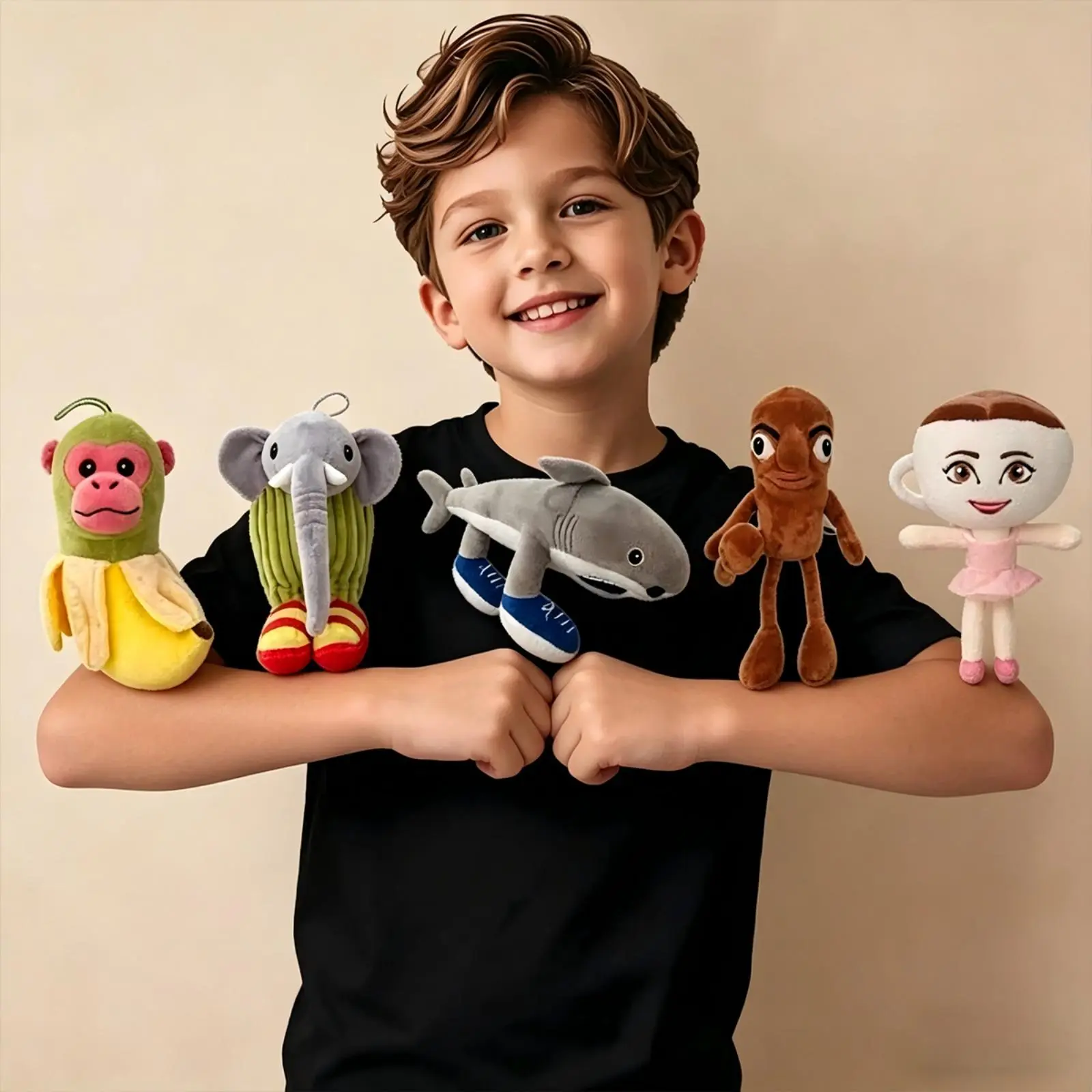 5pcs Meme Plush Set - Soft Fabric Viral Plushies, Internet Famous Italian Brainrot Stuffed Animals (Ballerina Cappuccina, Tung Tung Sahur), Backpack Clips, Cozy Aesthetic Ugly Cute Aesthetic Unisex Stuffed Toy, Teen Best Friend Gifts, Home Decoration, Bal