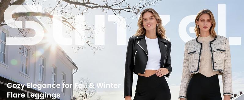 Sunzel No Front Seam High Waist Flare Leggings Crossover Yoga Pants 80% Nylon 20% Spandex Gym Tights for Women