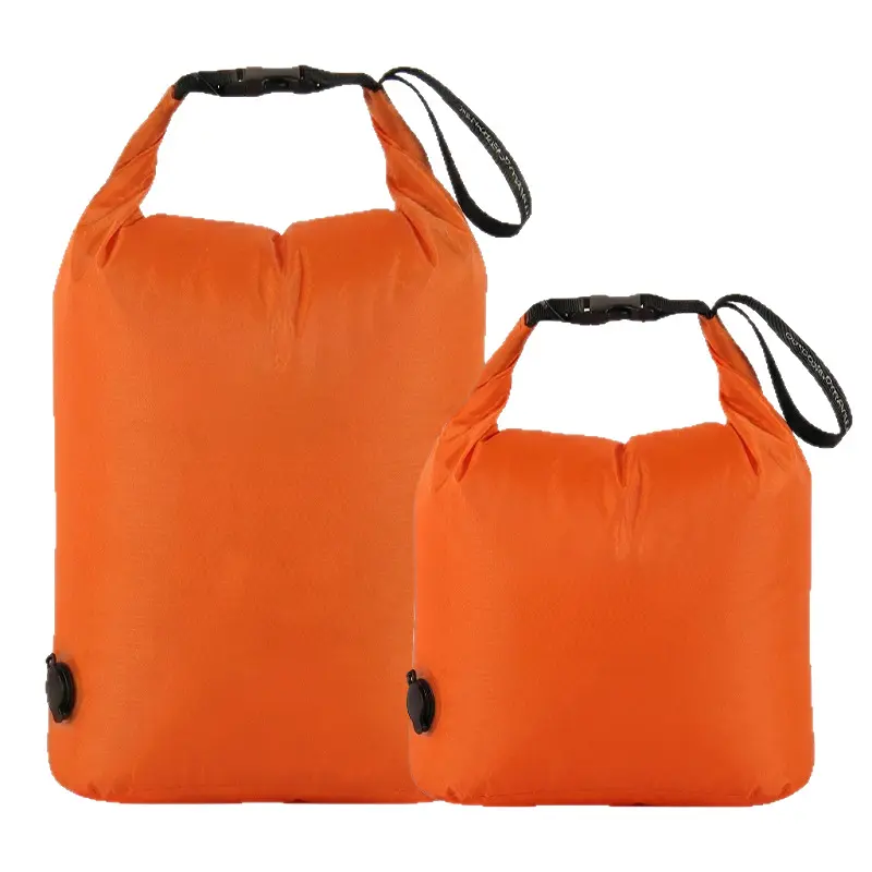 Portable Vacuum Compression Storage Sack Thick Waterproof Nylon Fabric Airtight Roll-Top Seal Easy Squeeze Exhaust Design Space Saving Travel Clothes Bag Dual Size Option Dust Moist Proof Carry Strap Organize Bedding Garment For Flight Luggage Apartment
