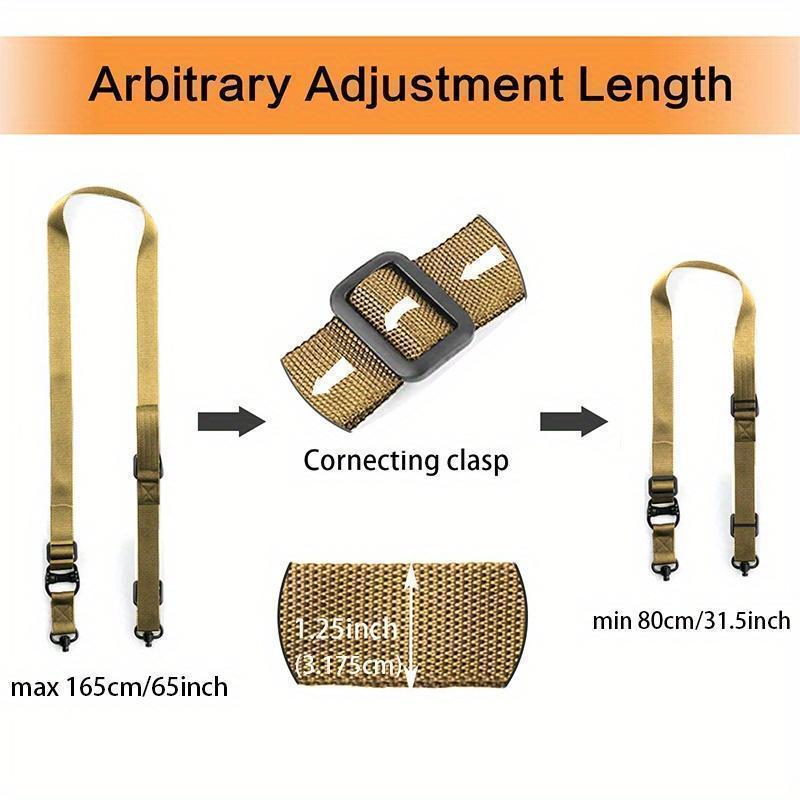 [Viral] 2 Point Quick Adjust Sling with QD Swivels and Thumb Loop - High-Performance Tactical Gear Strap, Durable Mount Straps for Secure Carrying