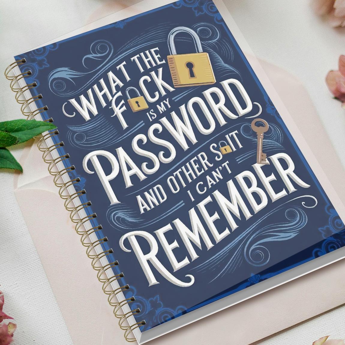 1pc Simple Password Book, Minimalist Advanced Address Password Manager With Website Password Quick Access Username And Password Storage Perfect For Home Office Internet Computer Logins, Hardcover Spiral Notebook, Great Holiday Gifts